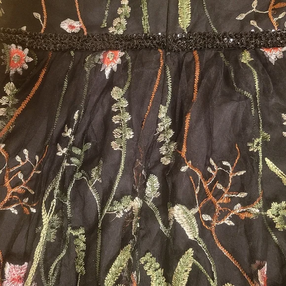 NWT JJs HOUSE Black Floral Lined Cocktail Dress Prom Wedding Party Handmade NEW - Picture 8 of 11